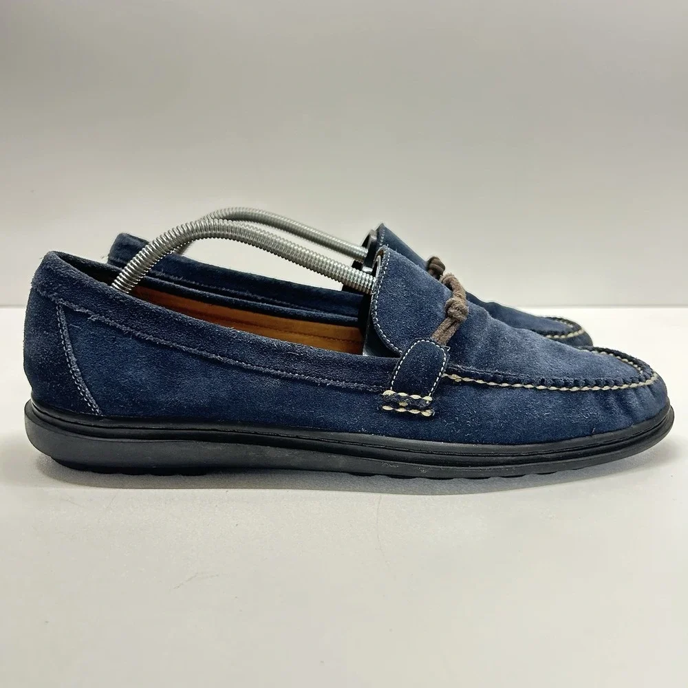 Martin Dingman Countrywear Suede Loafer Blue Mens Size 12M Slip On Driving